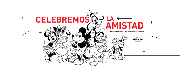 Mickey Mouse invita a la amistad