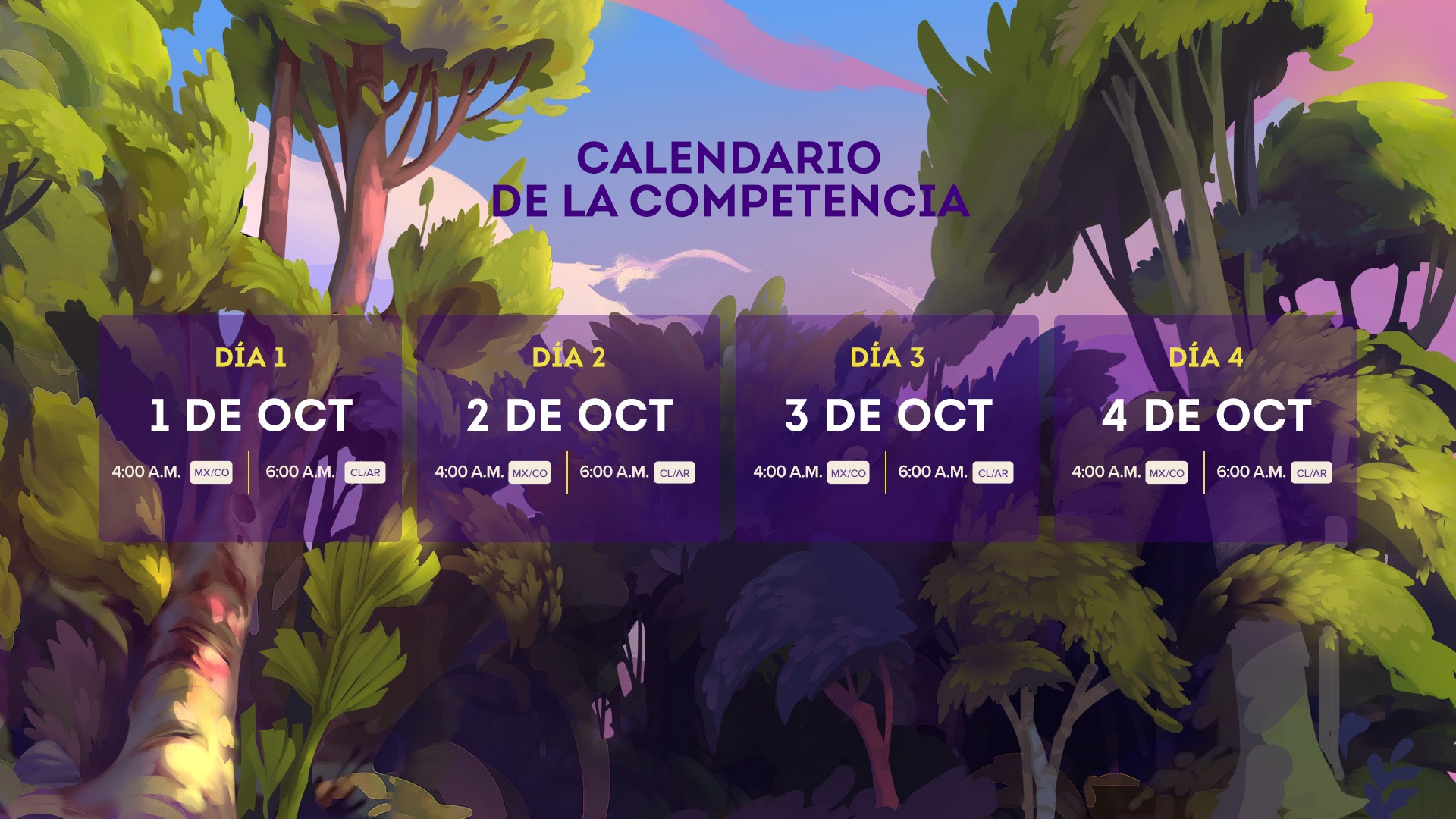 Calendario de la competencia TFT