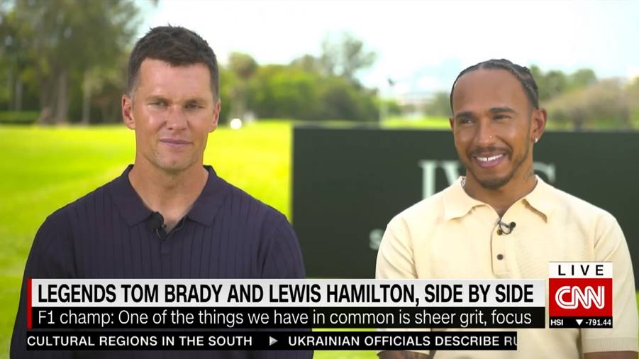 Tom Brady y Lewis Hamilton hablan con CNN Sports