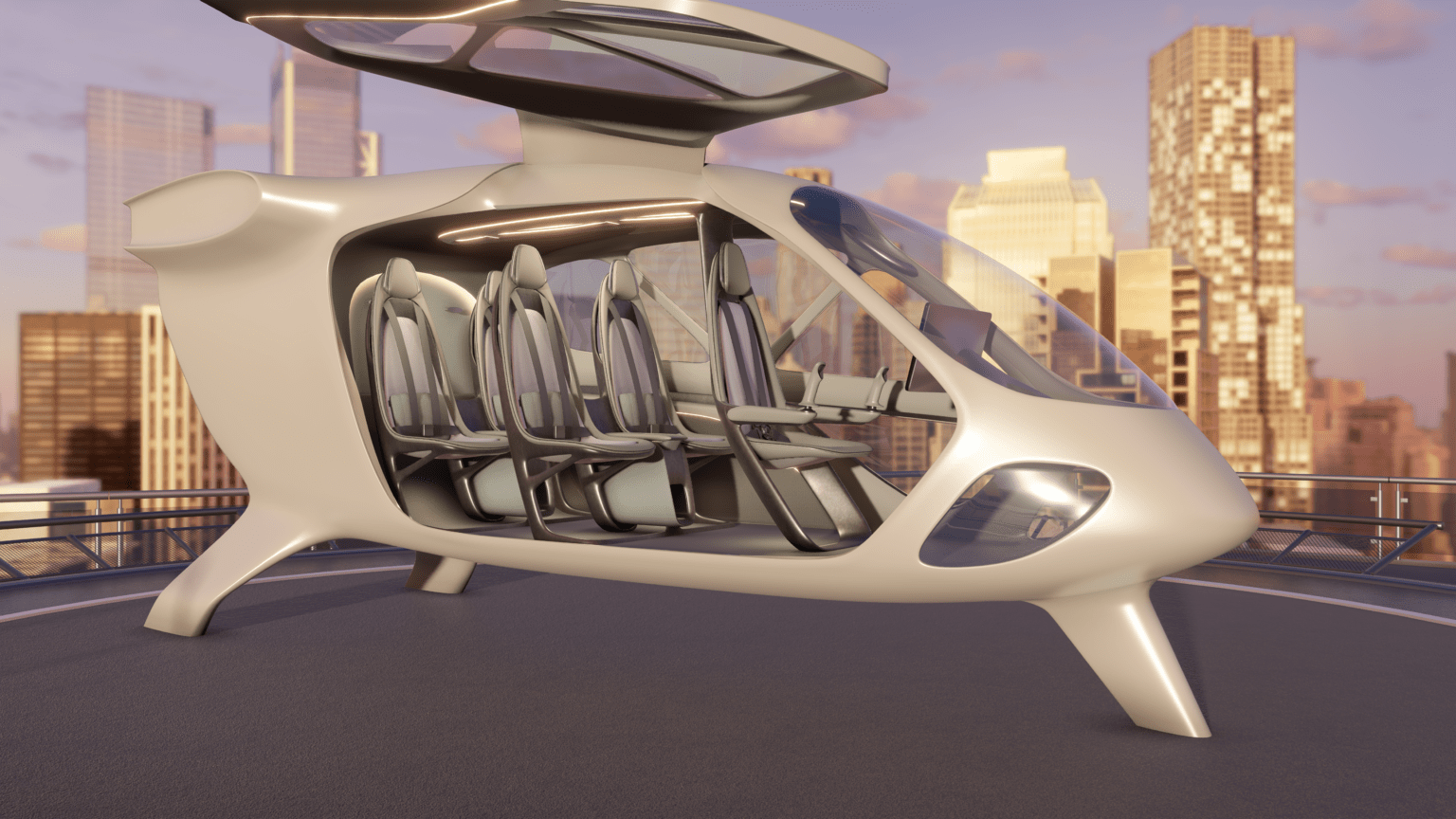 Concepto de cabina de vehículo eVTOL