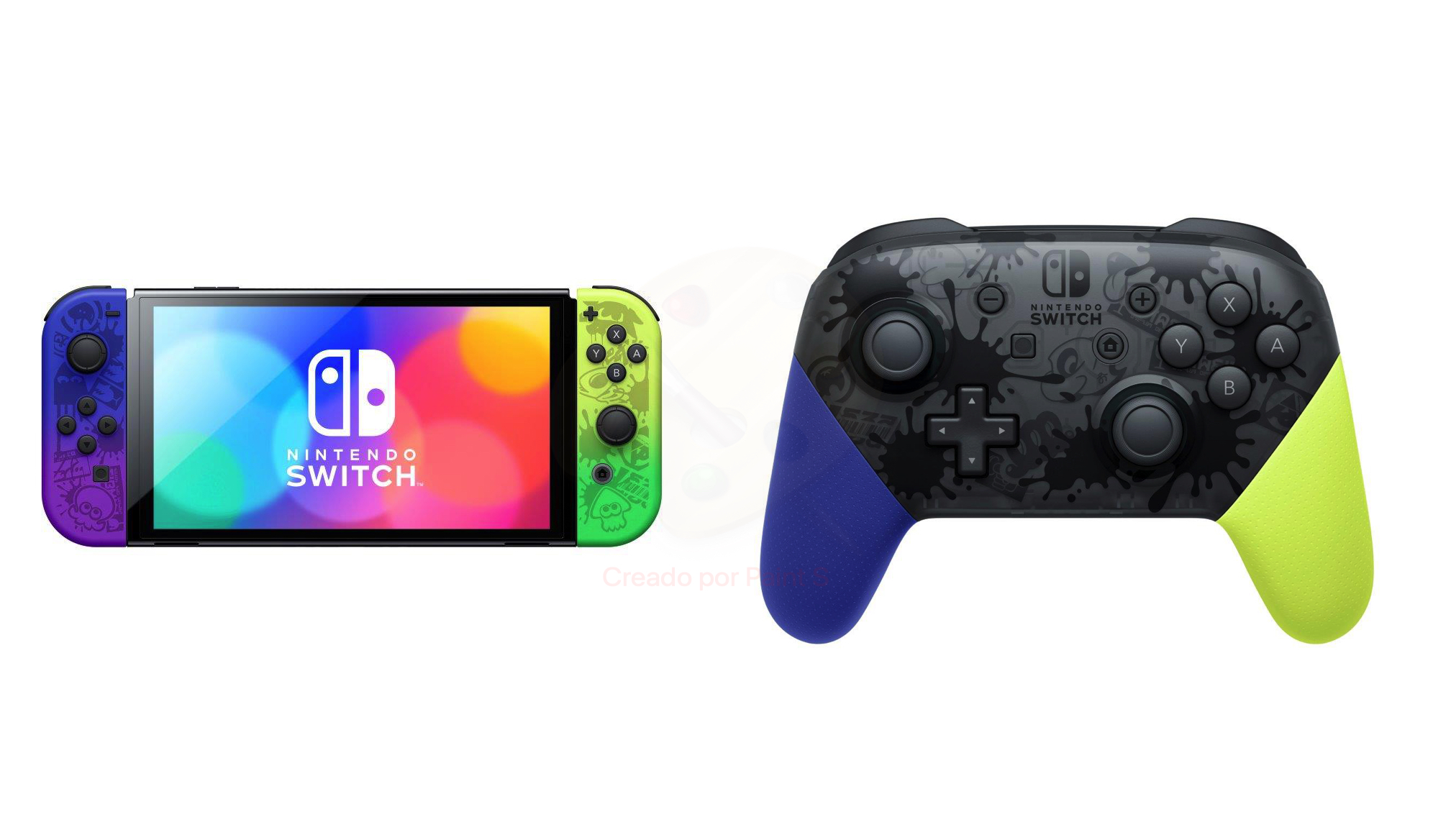 Nintendo Switch OLED Model de Splatoon 3 y Pro Controller de Splatoon 3