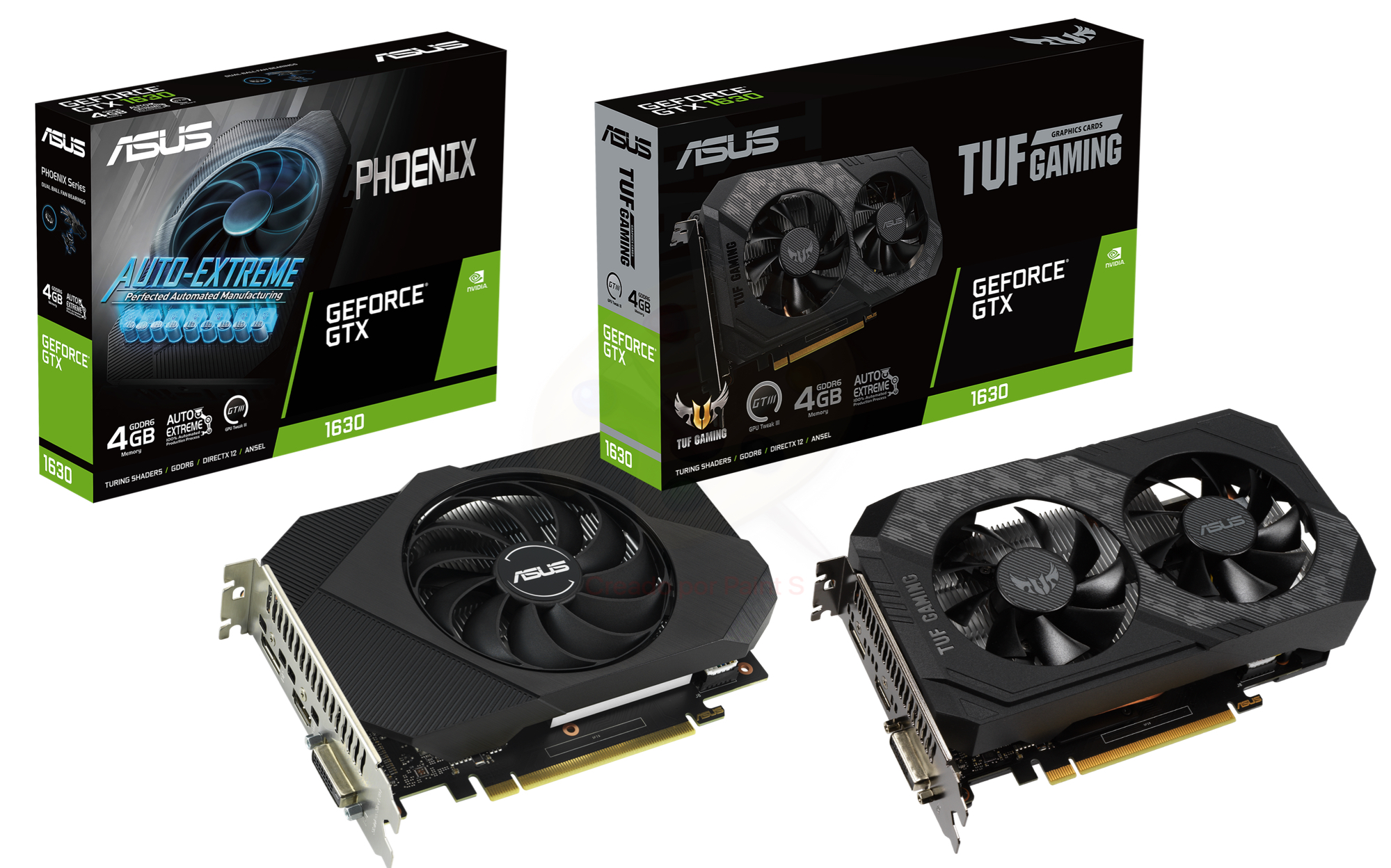 Phoenix GeForce GTX 1630 y TUF Gaming GeForce GTX 1630