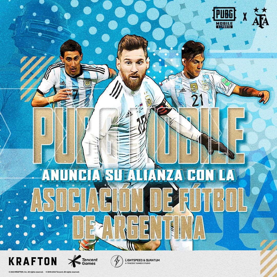 PUBG MOBILE anuncia alianza con La Asociación de Fútbol de Argentina