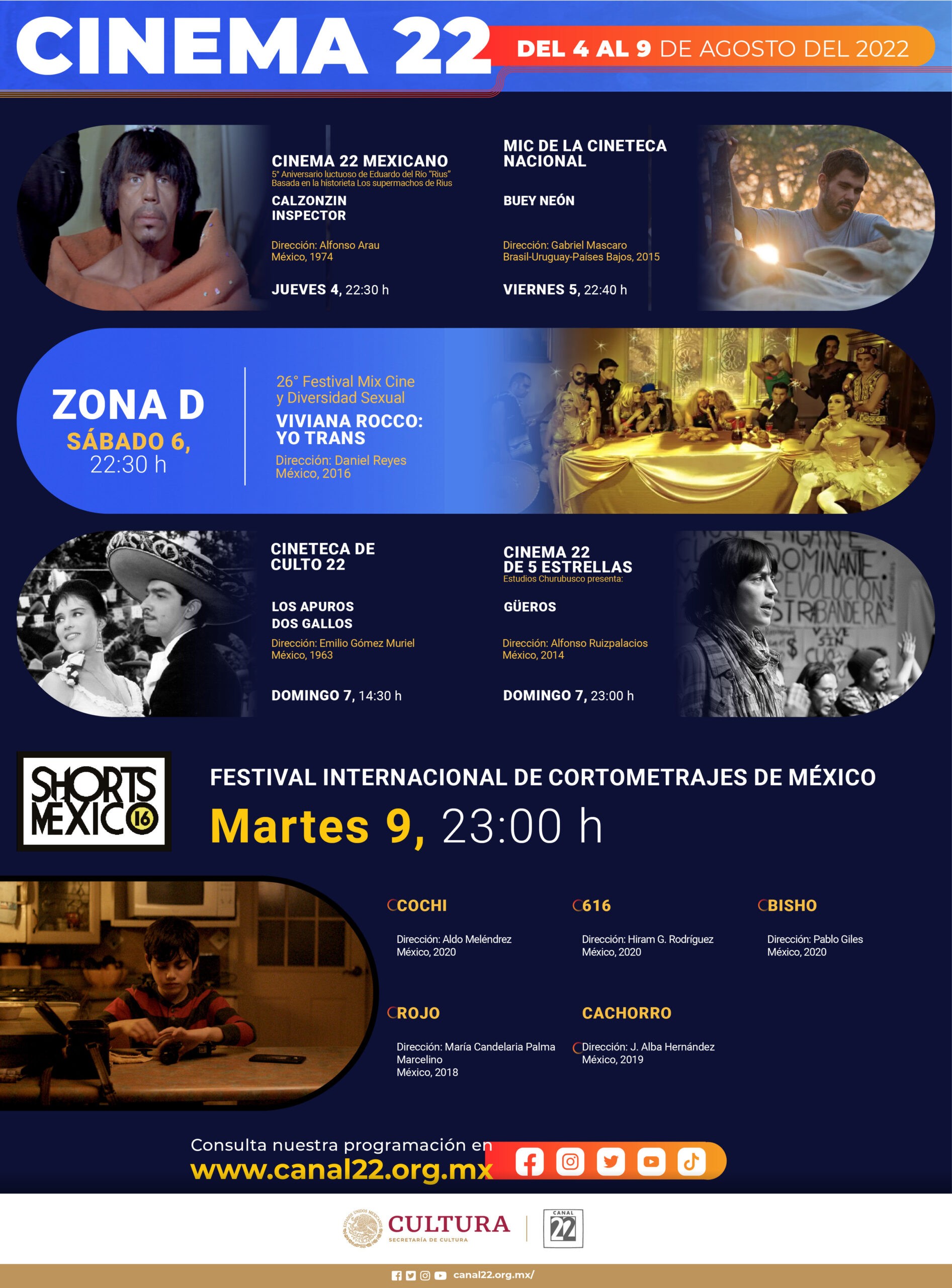 CARTELERA CINEMA 22