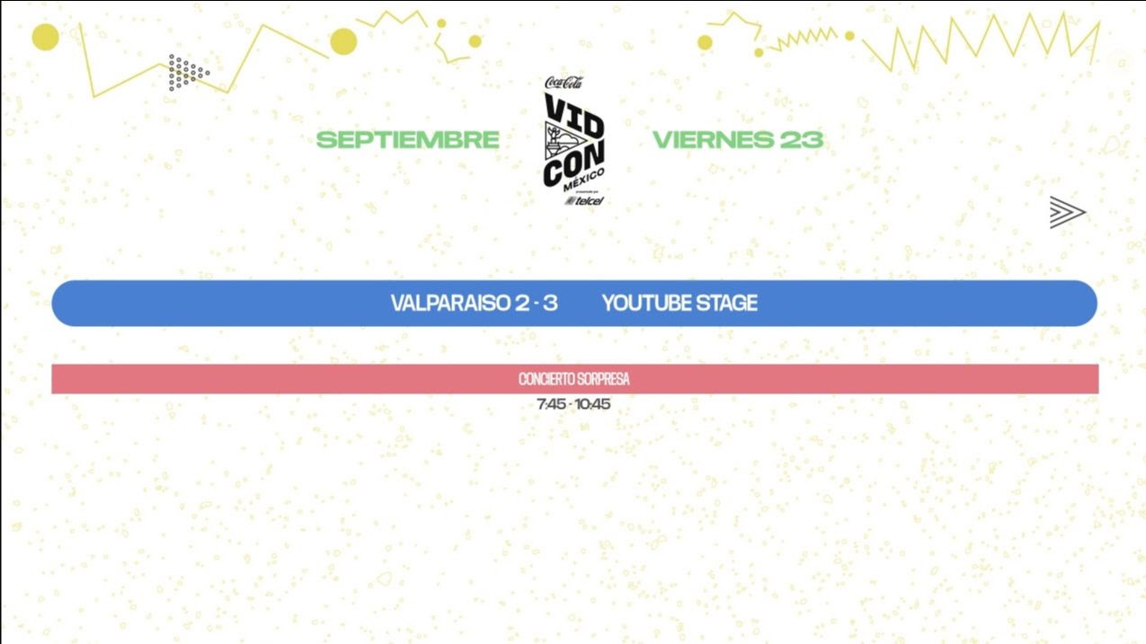 VidCon México AGENDA 2