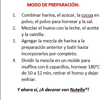 Modo de preparacion Nutella