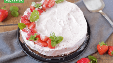 Pastelito con merengue de yoghurt